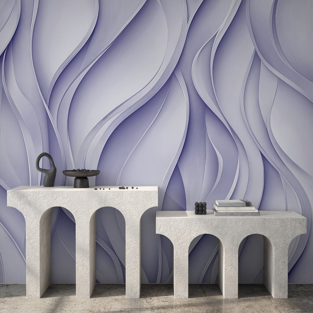 White and purple wavy pattern