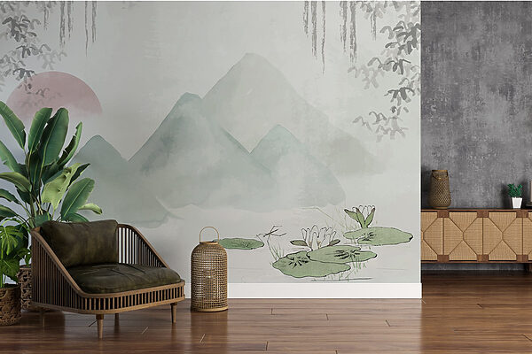 Painting of mountains and water Painting of mountains and water