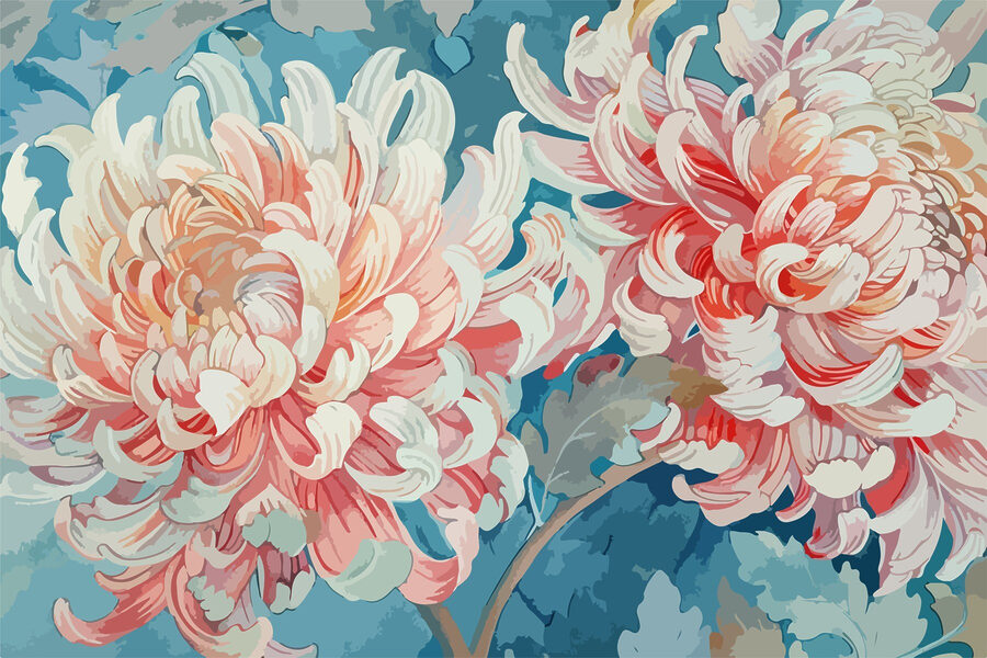 Blossoms in soft, delicate hues