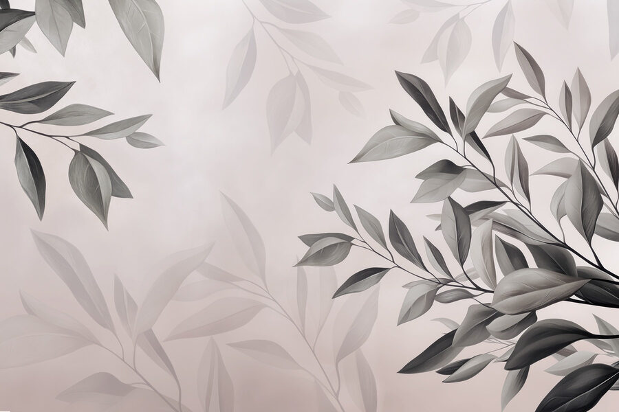 Serene leaves on a soft backdrop