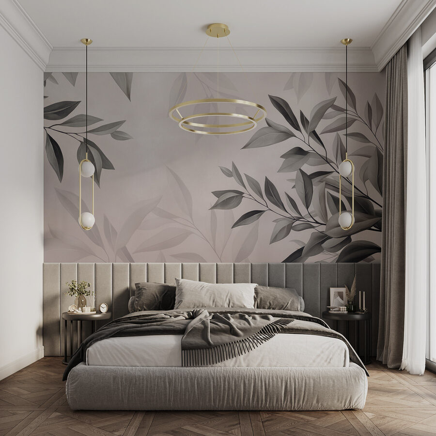 Serene leaves on a soft backdrop