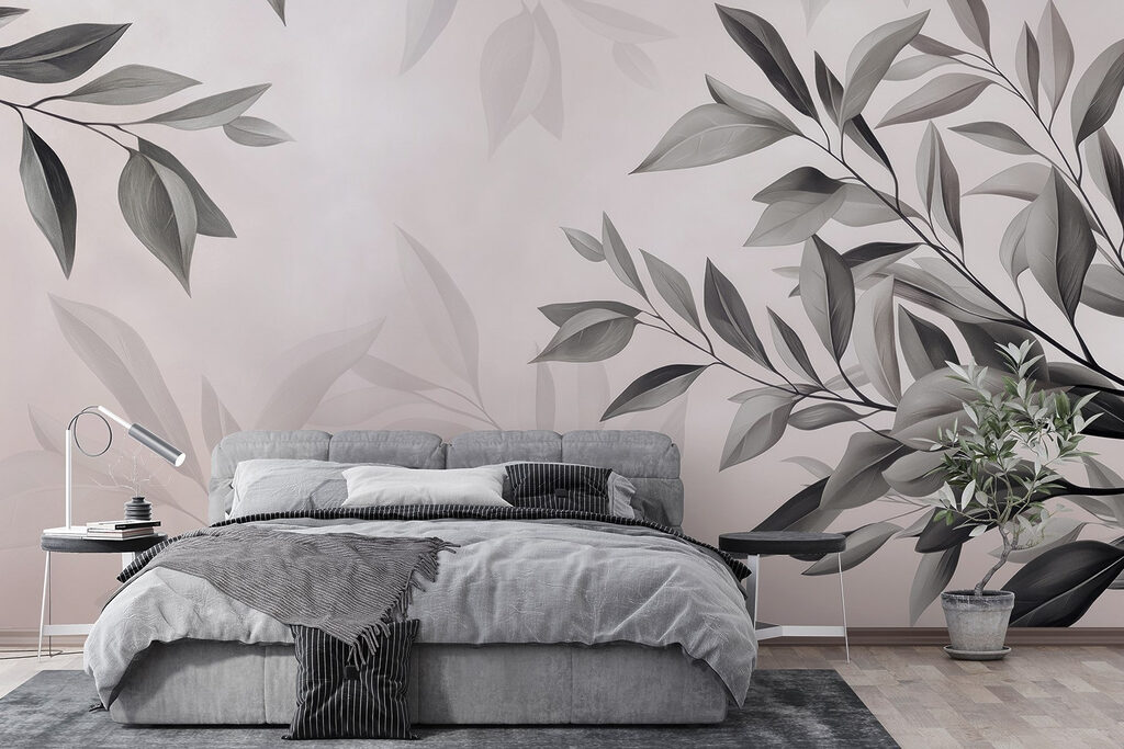 Serene leaves on a soft backdrop Serene leaves on a soft backdrop