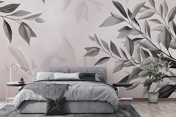 Serene leaves on a soft backdrop Serene leaves on a soft backdrop