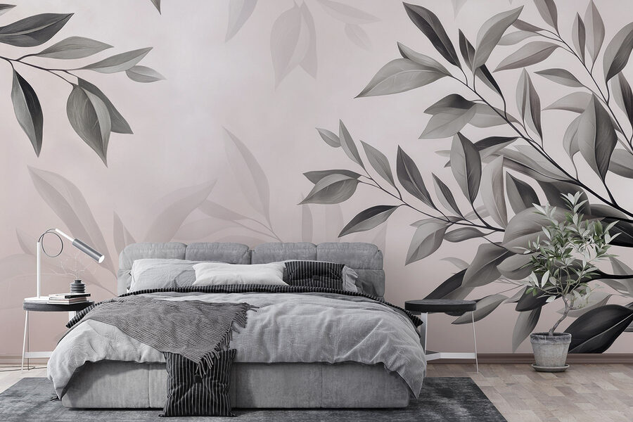 Serene leaves on a soft backdrop