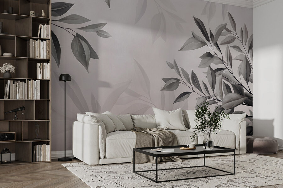 Serene leaves on a soft backdrop