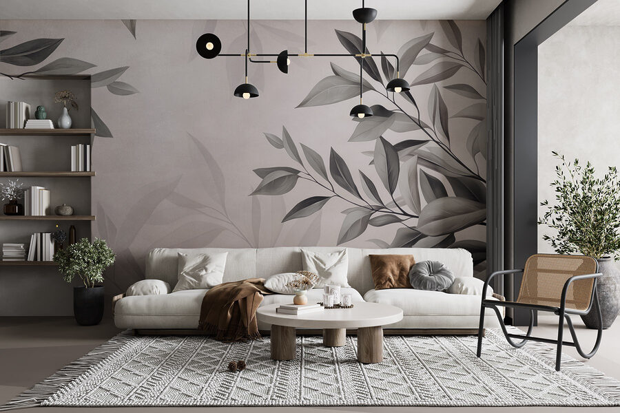 Serene leaves on a soft backdrop