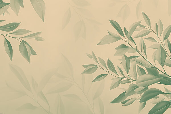 – Serene leaves against a soft background – Serene leaves against a soft background