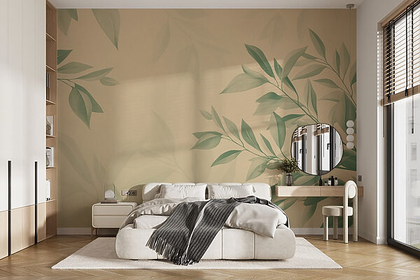 – Serene leaves against a soft background – Serene leaves against a soft background