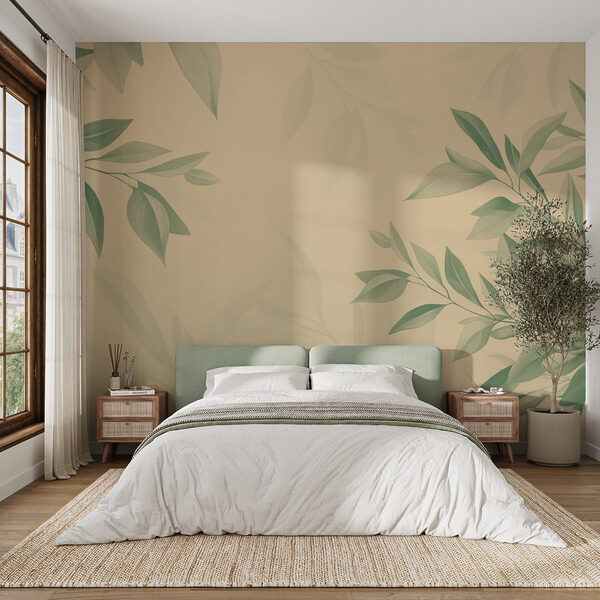 – Serene leaves against a soft background – Serene leaves against a soft background