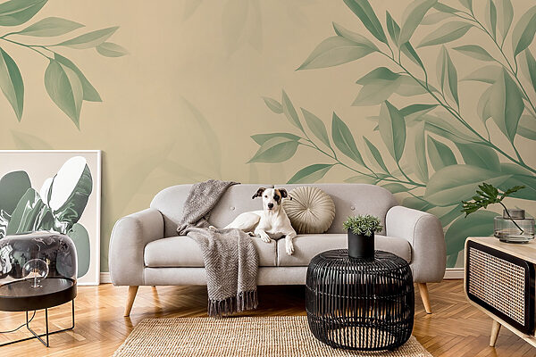 – Serene leaves against a soft background – Serene leaves against a soft background