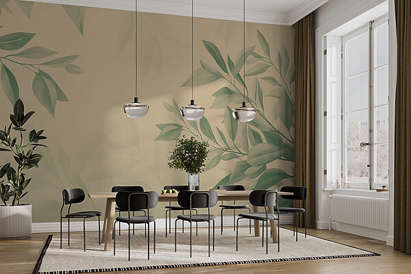 – Serene leaves against a soft background – Serene leaves against a soft background