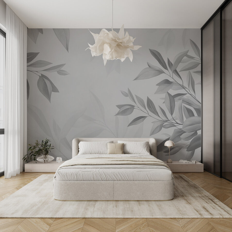 Soft leaves on a muted backdrop