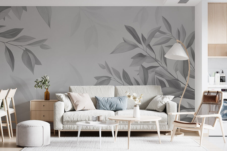 Soft leaves on a muted backdrop