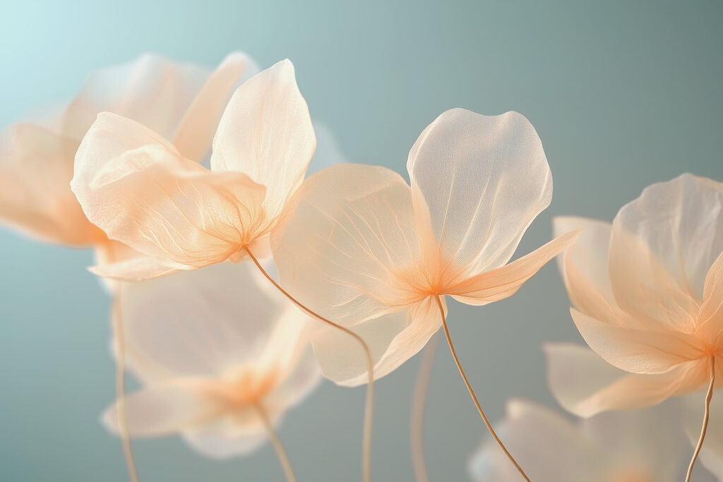 Delicate petals in soft hues