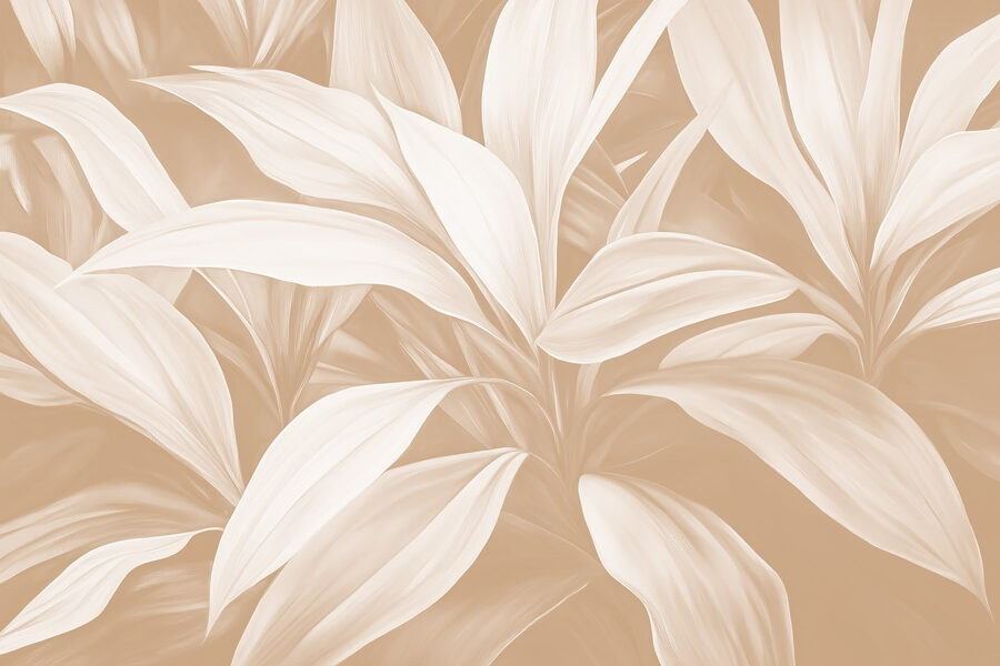Serene nature-inspired leaf pattern.