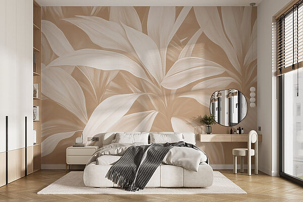 Serene nature-inspired leaf pattern. Serene nature-inspired leaf pattern.