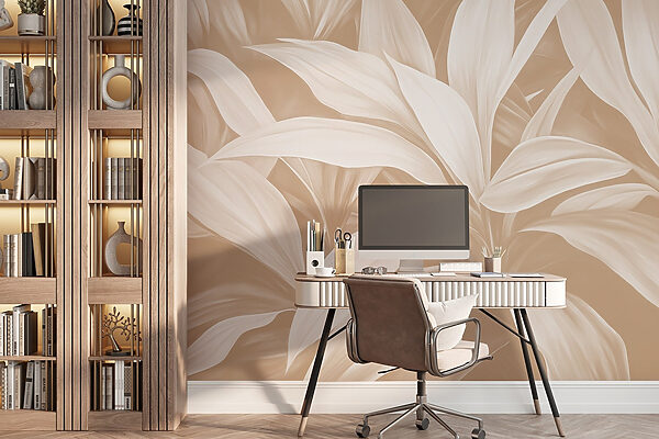 Serene nature-inspired leaf pattern. Serene nature-inspired leaf pattern.