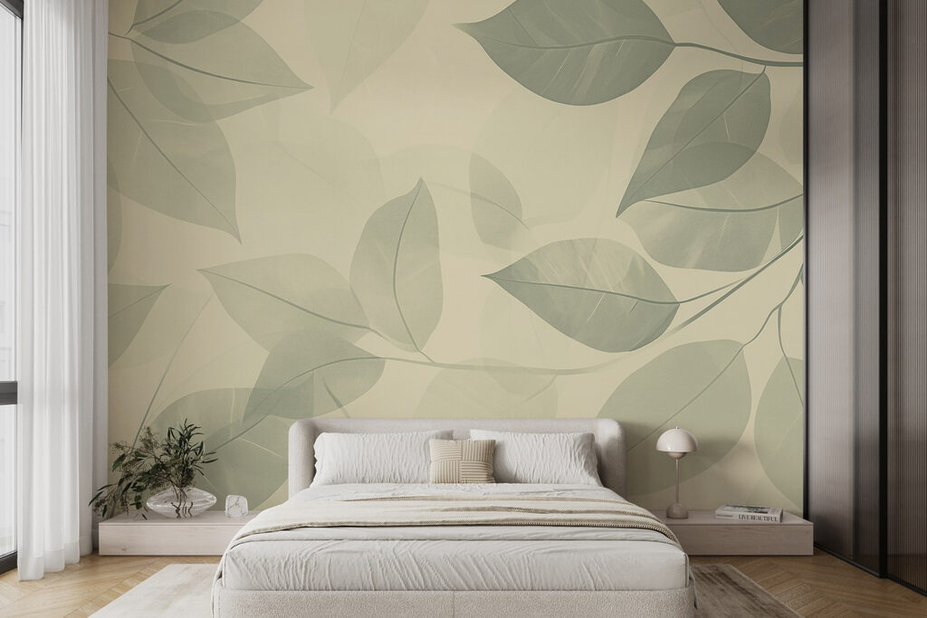 Soft leaves on a gentle backdrop