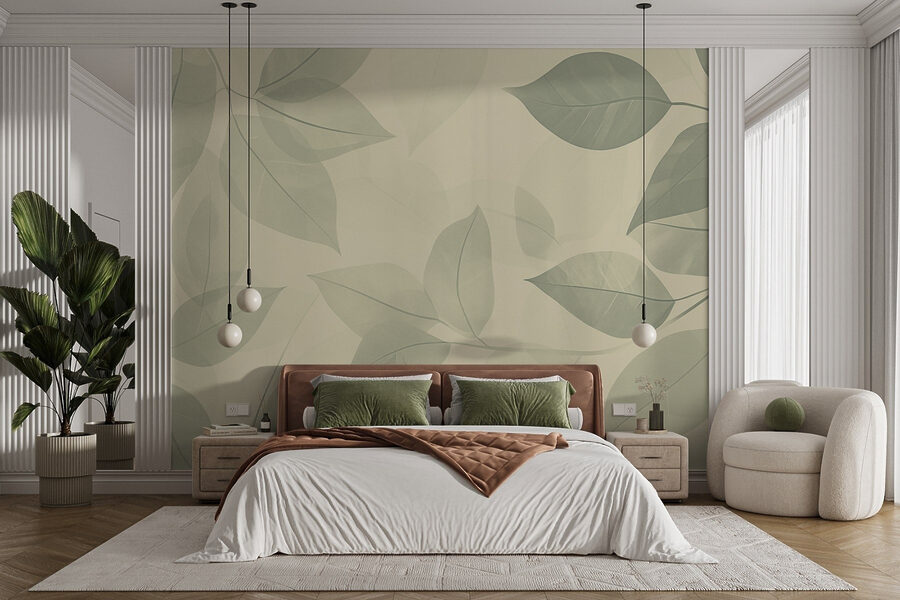 Soft leaves on a gentle backdrop