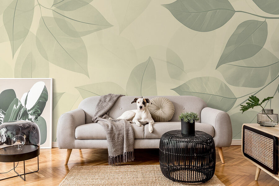 Soft leaves on a gentle backdrop