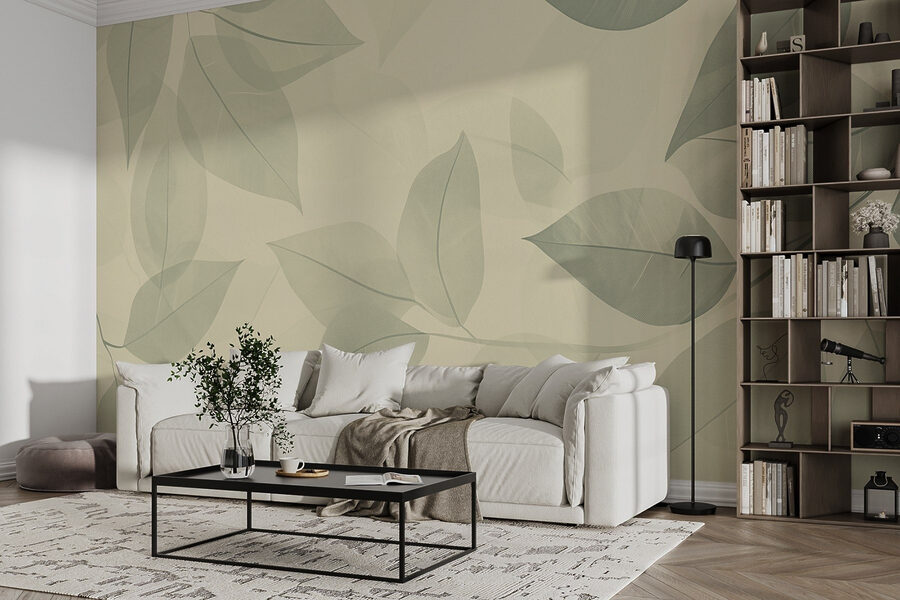 Soft leaves on a gentle backdrop
