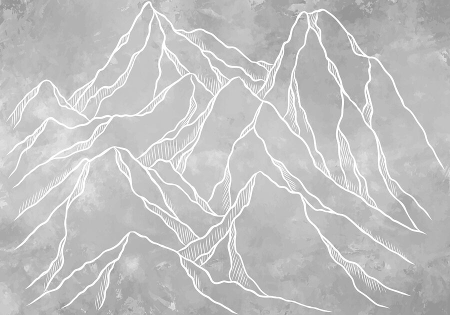Wall murals Drawing of a mountain range - Image 4