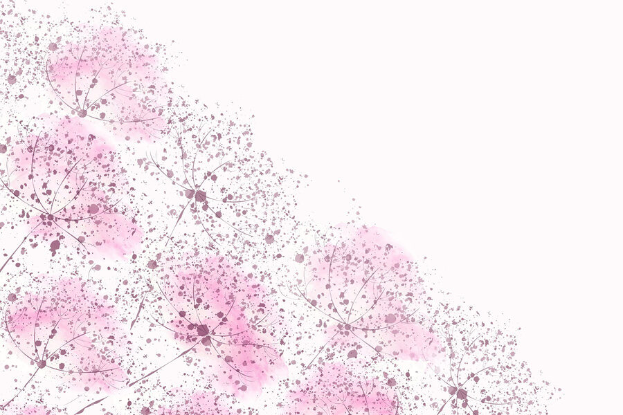 Wall murals Pink flowers with purple spots - Image 3