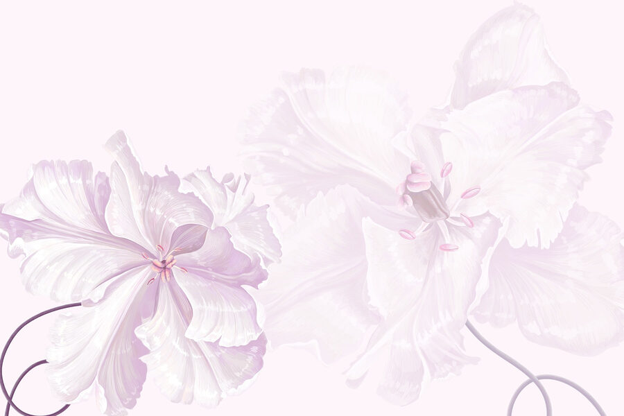 Delicate blossoms in soft hues.
