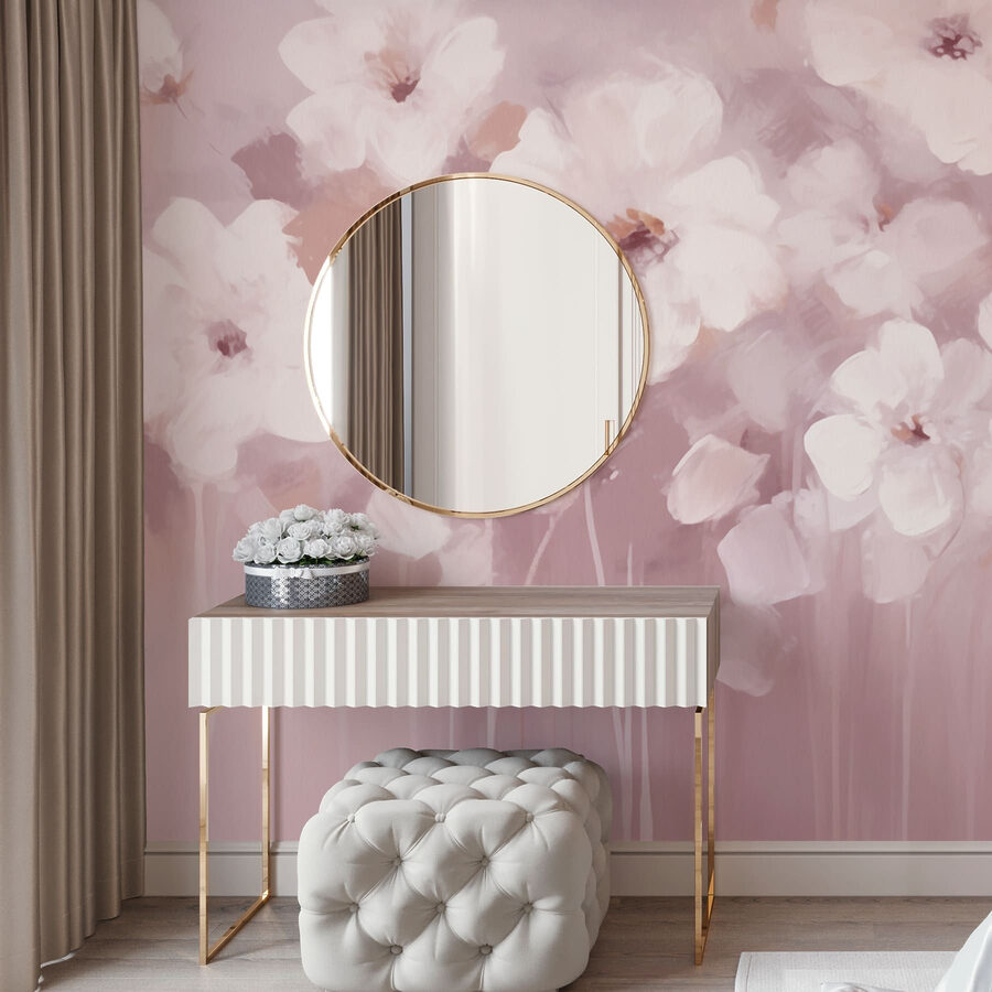 Painting of white flowers