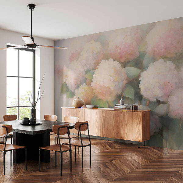 Painting of flowers on a white background Painting of flowers on a white background