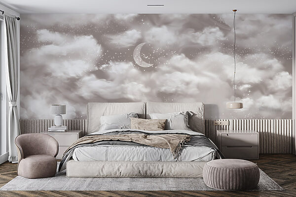Wall mural Wall mural Moon in the sky (SKU: w02515)