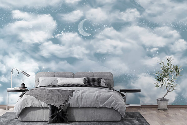 Wall mural Wall mural Moon in the sky (SKU: w02515v1)
