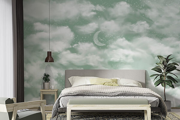 Wall mural Wall mural Moon in the sky (SKU: w02515v2)