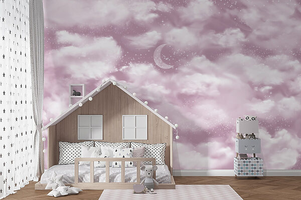 Wall mural Wall mural Moon in the sky (SKU: w02515v3)