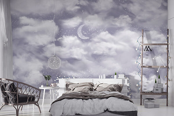 Wall mural Wall mural Moon in the sky (SKU: w02515v4)