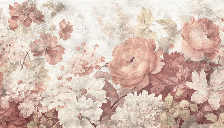 Delicate blooms in soft pastel hues