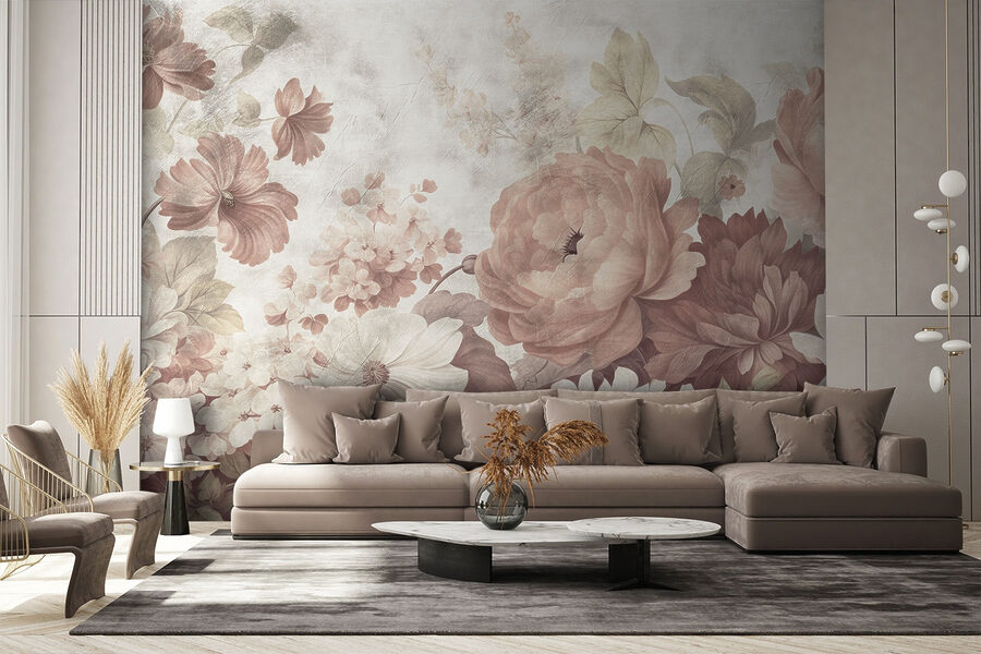 Delicate blooms in soft pastel hues
