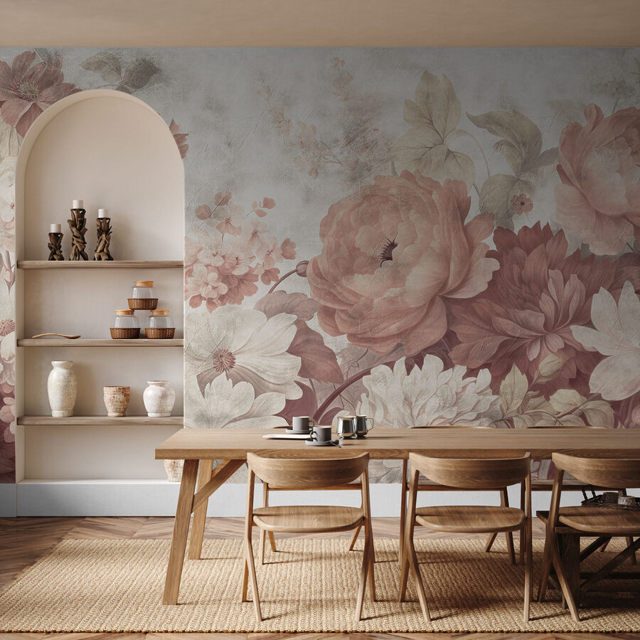 Delicate blooms in soft pastel hues