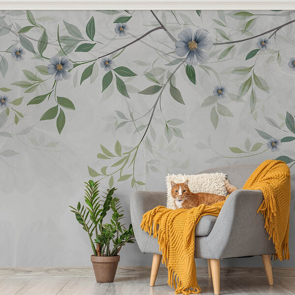 Painting of flowers and leaves Painting of flowers and leaves