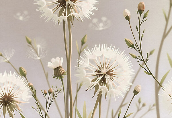 Delicate white flowers in nature Delicate white flowers in nature