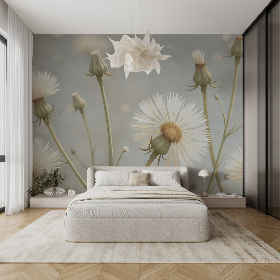 Delicate flowers in soft hues