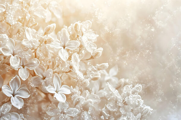 Delicate petals embrace morning dew. Delicate petals embrace morning dew.