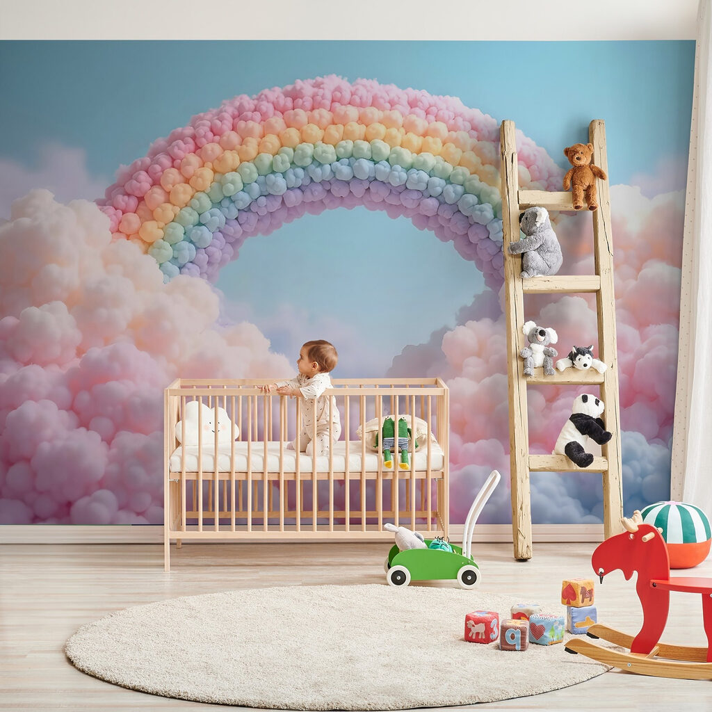 Rainbow made of clouds