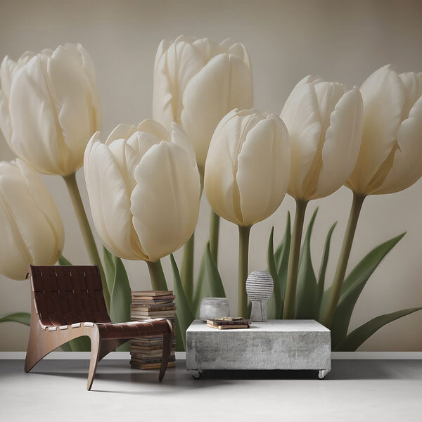Group of white tulips Group of white tulips