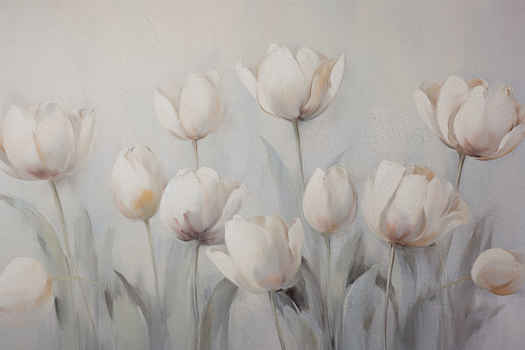 Painting of white flowers