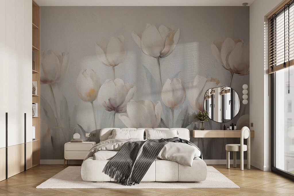 Painting of white flowers