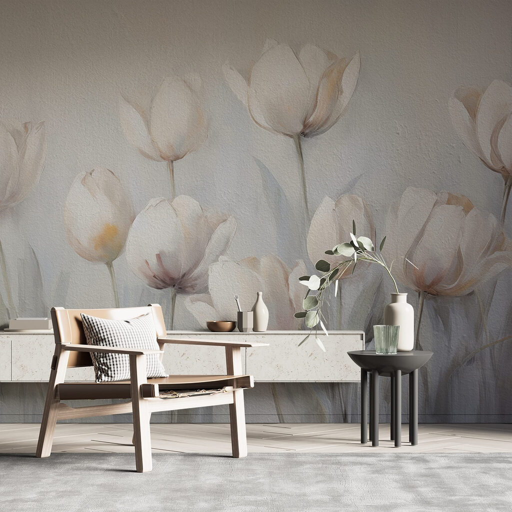 Painting of white flowers