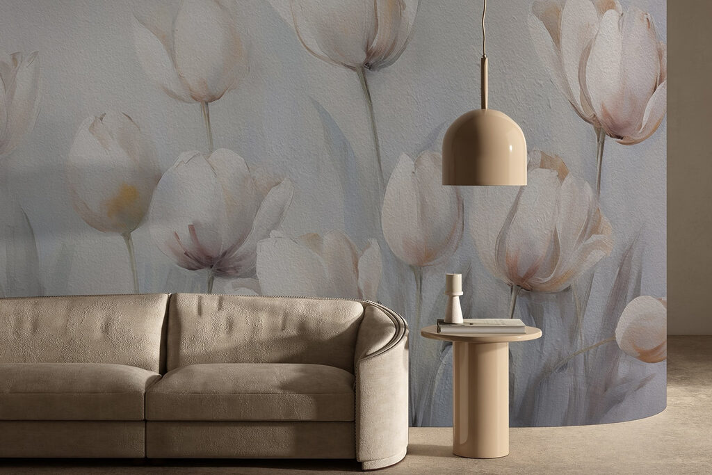 Painting of white flowers