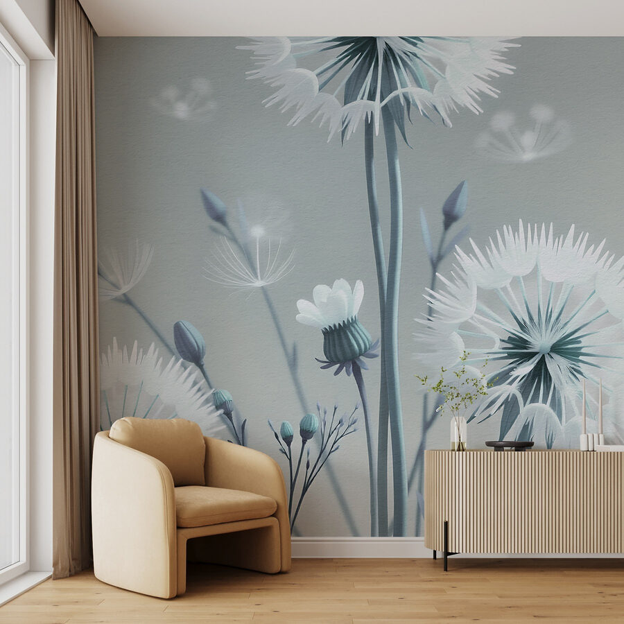 Delicate blooms in soft hues.