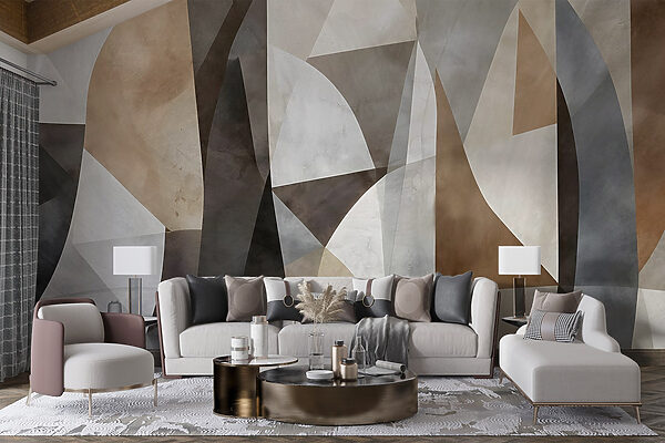 Wall with different colors and shapes Wall with different colors and shapes